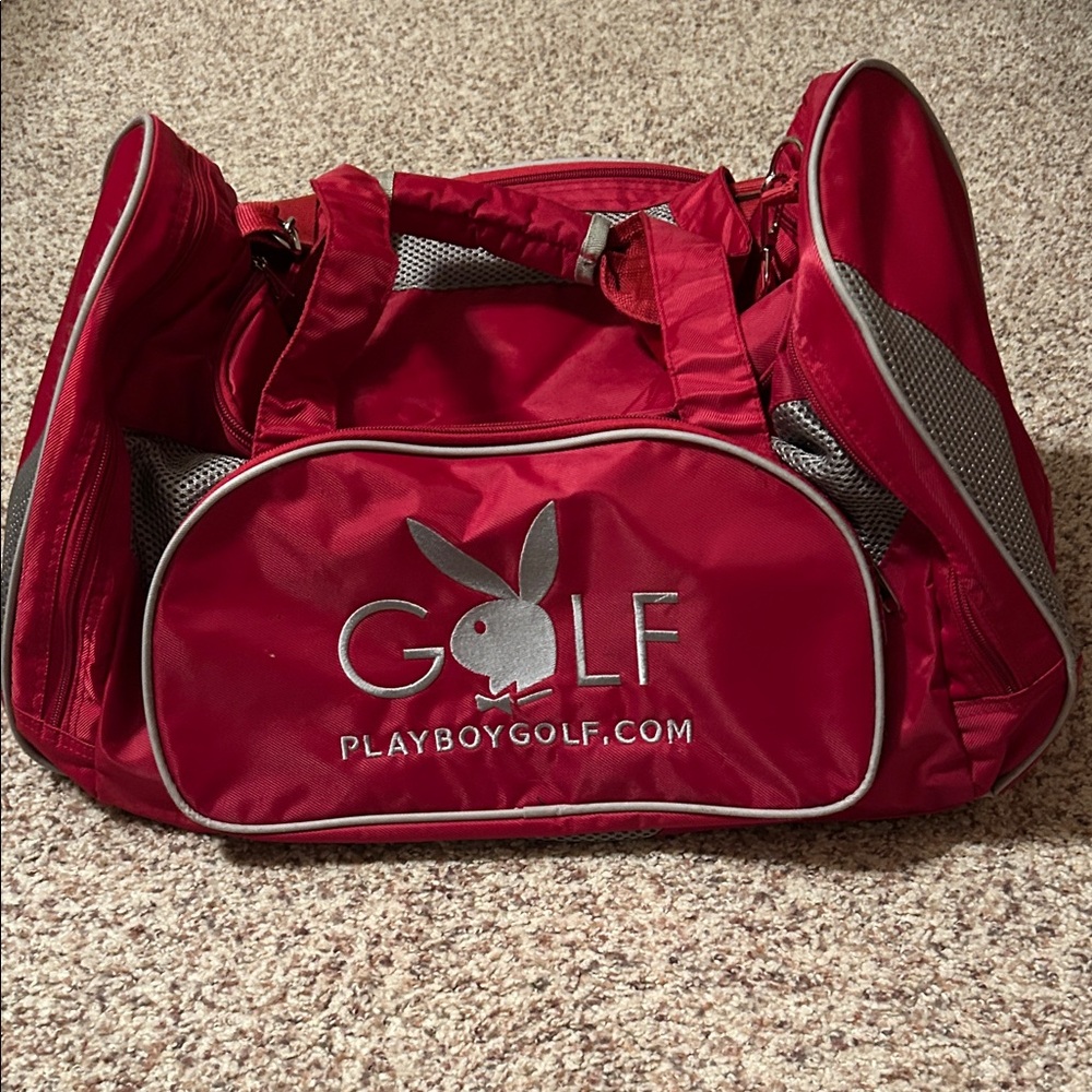 PLAYBOY Golf Red Duffel Bag